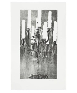 Richter Melanie Kandelaber sw (Aquatintaradierung/Heliogravure, handsig., numm.)