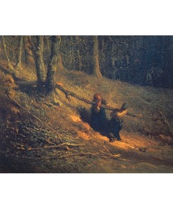 Jean-Francois I Millet, Holzsammler (Les Charbonnieres). 1860-er Jahre.