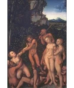 LUCAS CRANACH Der Ältere, Die Früchte der Eifersucht (Das silberne Zeitalter). 1530.
