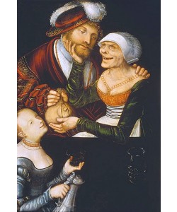 LUCAS CRANACH Der Ältere, Eine Kupplerin. 1530-er Jahre. (Umkreis Cranach d.Ä.)