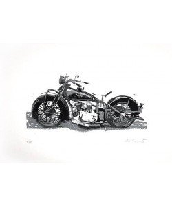 Hirthammer Josef Indian (Motorrad), 2012 (Linoldruck 3 Platten, num., handsigniert)