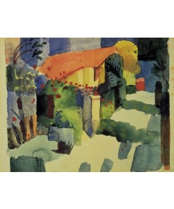 August Macke, Haus im Garten (Offset)