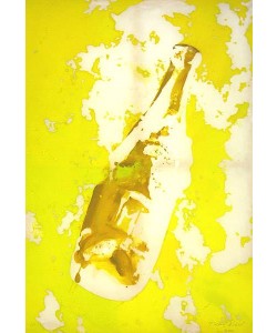 Richter Melanie Flasche auf gelbem Hintergrund (Digitaldruck, handsigniert, nummeriert)