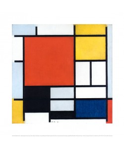 Piet Mondrian, Komposition mit grosser roter Fläche, Gelb,Schwarz