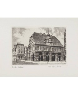 Bruck  Minden, Rathaus (Radierung, s/w)