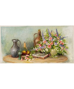 Platen Kurt Krug mit Blumen (40x 80cm)