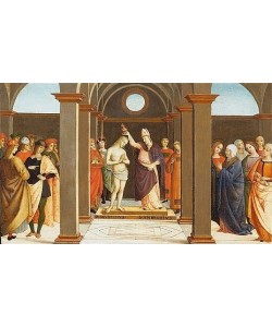 Perugino (Schule), Der Hl. Ambrosius tauft den Hl. Augustinus.