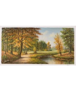 Hahn Willi Lichtung im Wald (Öl auf Leinwand)