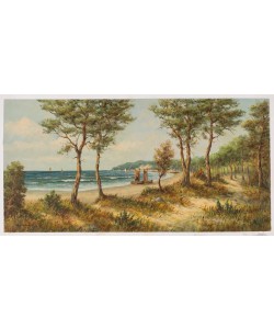 Hahn Willi Kiefern am Strand (Öl auf Leinwand)