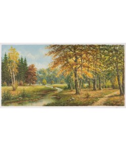 Hahn Willi Lichtung mit Bachlauf (Öl auf Leinwand)