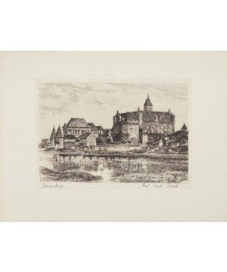 Bruck  Marienburg, Burg (Radierung, s/w)
