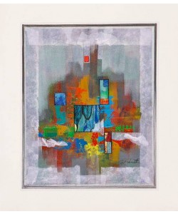 Rade Ernst-Peter Gemalte Lyrik Gartentag (50) (Acryl auf Leinwand u. Bütten, handsigniert, Unikat)