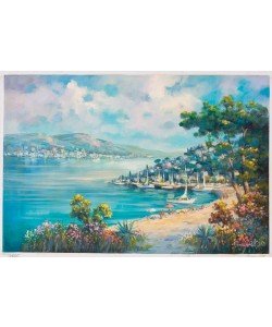 Picard Jean Claude Menschen am Strand (Öl auf Leinwand)