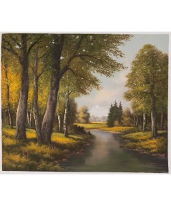 Sandner Peter Bach und Lichtung (Öl auf Leinwand)