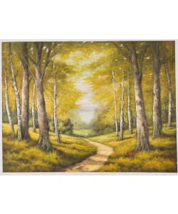 Sandner Peter Birkenwald mit Bachlauf (Öl auf Leinwand)