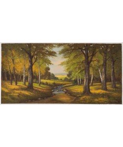 Sandner Peter Bachlauf mit Blumen (Öl auf Leinwand)