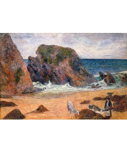 Paul Gauguin, Frau mit Kühen am Strand. 1886.