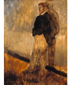 Edgar Degas, Bildnis eines stehenden Mannes mit den Händen in den Hosentaschen. 1868/1869