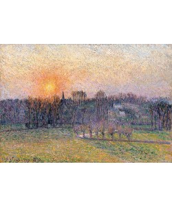 Camille Pissarro, Sonnenuntergang über Baumlandschaft. 1892