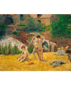 Paul Gauguin, Bad neben der Mühle (Junge Bretonen nehmen ein Bad). 1886.