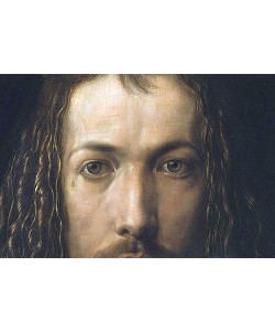 Albrecht Dürer, Selbstbildnis im Pelzrock. Detail: Augen.