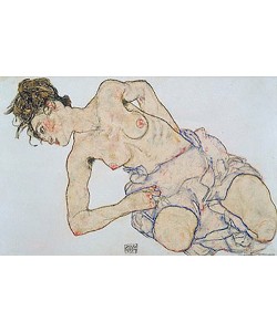 Egon Schiele, Weiblicher Halbakt. 1917