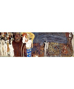 Gustav Klimt, ""Beethovenfries. """"Die feindlichen Gewalten und nagender Kummer"""". (D.127)""""