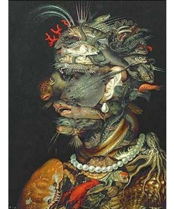 Giuseppe Arcimboldo, ""Allegorie """"Wasser"""". 1566 für Kaiser Maximilian II. gemalt.""""