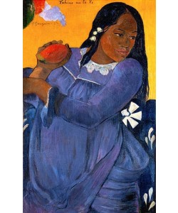 Paul Gauguin, VAHINE NO TE VI (Frau in blauem Kleid mit Mangofrucht). 1892
