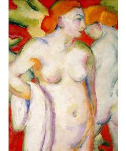 Franz Marc, Aktbild auf Zinnober. 1910