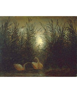 Caspar David Friedrich, Schwäne im Schilf. Um 1820