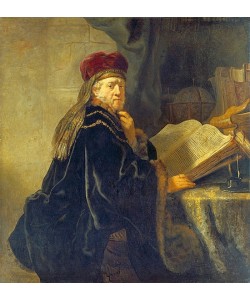 Rembrandt van Rijn, Der Gelehrte (oder: Alter Rabbi). 1634