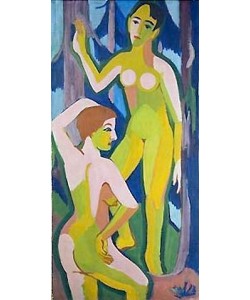 Ernst Ludwig Kirchner, Zwei Akte im Walde. 1926