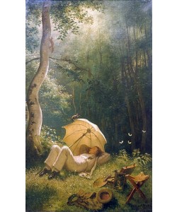 Carl Spitzweg, Der Maler (Rast im Walde)
