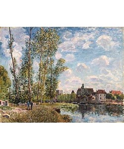 Alfred Sisley, Moret, Blick auf dem Fluss Loing an einem Nachmittag im Mai.