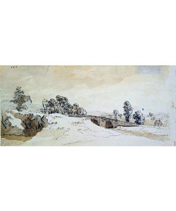 Caspar David Friedrich, Landschaft mit Brücke, um 1800