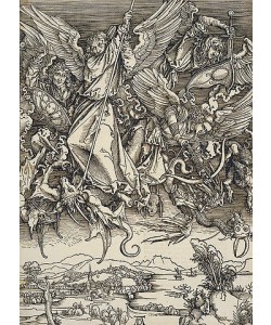 Albrecht Dürer, Michaels Kampf mit dem Drachen. 1497