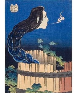 Katsushika Hokusai, Sara yashiki.Der Tellerpalast.