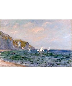 Claude Monet, Klippen und Segelschiffe bei Pourville.
