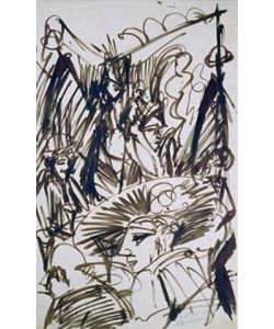 Ernst Ludwig Kirchner, Café-Interieur. Um 1916