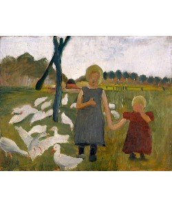 Paula Modersohn-Becker, Kinder mit Gänsen.