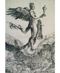 Albrecht Dürer, Nemesis (Das große Glück). Um 1501