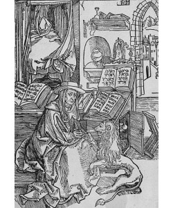 Albrecht Dürer, Der heilige Hieronymus, dem Löwen den Dorn ausziehend. 1492