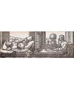 Albrecht Dürer, Der Zeichner des weiblichen Modells. Um 1520