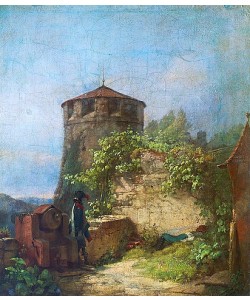 Carl Spitzweg, Schlafender Wachtposten.