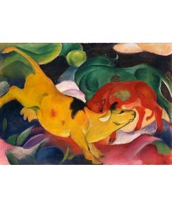 Franz Marc, Kühe gelb-rot-grün. 1912.