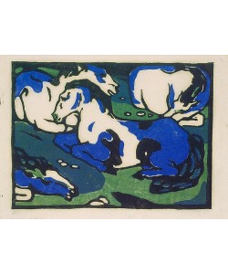 Franz Marc, Ruhende Pferde.