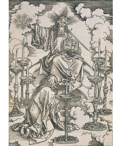 Albrecht Dürer, Johannes erblickt die sieben Leuchter. Um 1496/98