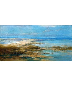 Carl Spitzweg, Nillandschaft mit Störchen. Um 1860