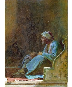 Carl Spitzweg, Sitzender Türke.